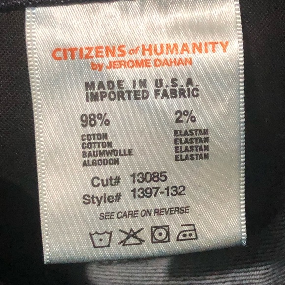 Citizens of Humanity Jeans Women's 28 Hutton Medium Rise Wide Leg Dark Wash Deni - Picture 5 of 8